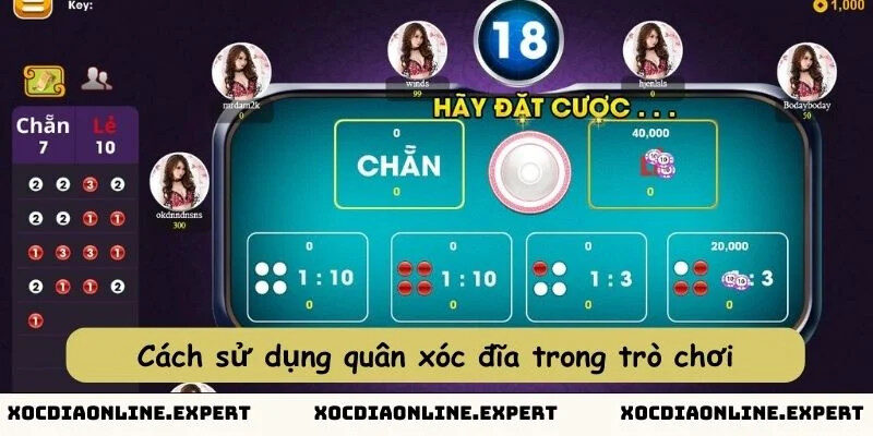 Cách sử dụng quân trong trò chơi